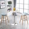 Adjustable 360° Swivel Height Round Pub Table With Marble Top